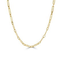 Load image into Gallery viewer, 14k Gold Paperclip Link Necklace
