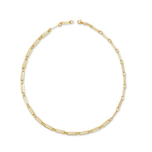 Load image into Gallery viewer, 14k Gold Paperclip Link Necklace