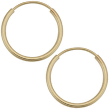 Load image into Gallery viewer, 14k Yellow Gold Endless Hoop Earrings