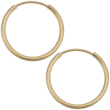 Load image into Gallery viewer, 14k Yellow Gold Endless Hoop Earrings
