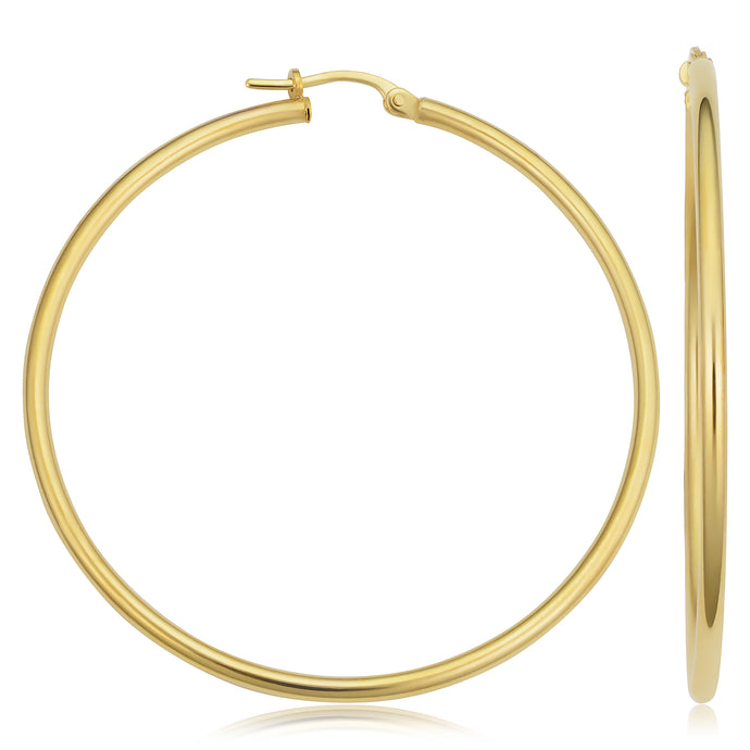 14k Gold Hoop Earrings - 1.75