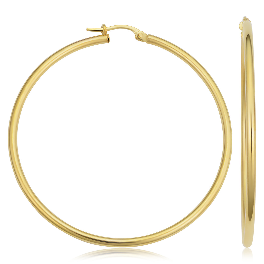 14k Gold Hoop Earrings - 1.75