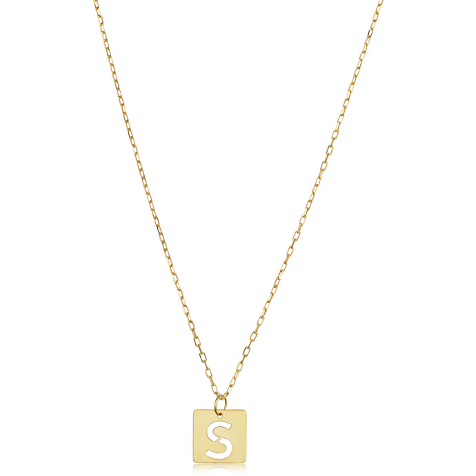 14k Gold Initial Necklace