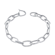 Load image into Gallery viewer, 14k Gold &amp; Diamond Oval Link Bracelet