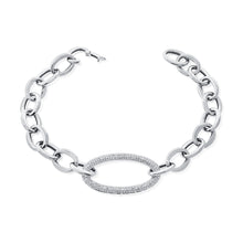 Load image into Gallery viewer, 14k Gold &amp; Diamond Oval Link Bracelet