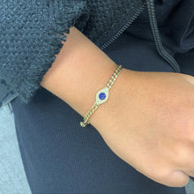 Load image into Gallery viewer, 14k Gold &amp; Diamond Evil Eye Link Bracelet