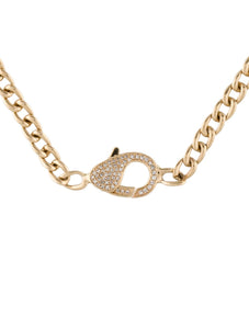 14k Gold & Diamond Paperclip Link Necklace