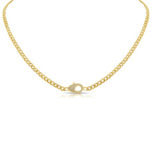 Load image into Gallery viewer, 14k Gold &amp; Diamond Paperclip Link Necklace