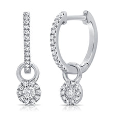 Load image into Gallery viewer, 14k Gold &amp; Diamond Dangle Huggies