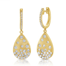 Load image into Gallery viewer, 14K Gold &amp; Diamond Dangle Earrings