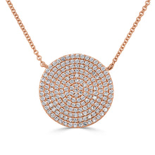 Load image into Gallery viewer, 14k Gold &amp; Diamond Large Disc Necklace