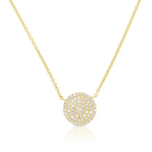 Load image into Gallery viewer, 14k Gold &amp; Diamond Disc Necklace