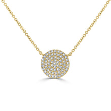 Load image into Gallery viewer, 14k Gold &amp; Diamond Disc Necklace