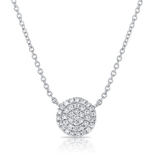 Load image into Gallery viewer, 14k Gold &amp; Diamond Small Disc Necklace