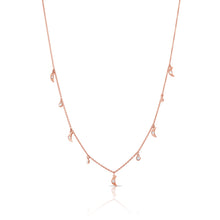 Load image into Gallery viewer, 14k Gold &amp; Diamond Dangle Moon Necklace