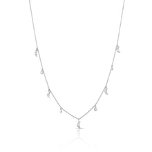 Load image into Gallery viewer, 14k Gold &amp; Diamond Dangle Moon Necklace