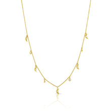 Load image into Gallery viewer, 14k Gold &amp; Diamond Dangle Moon Necklace
