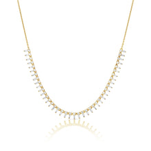 Load image into Gallery viewer, 14k Gold &amp; Diamond Baguette Choker Necklace