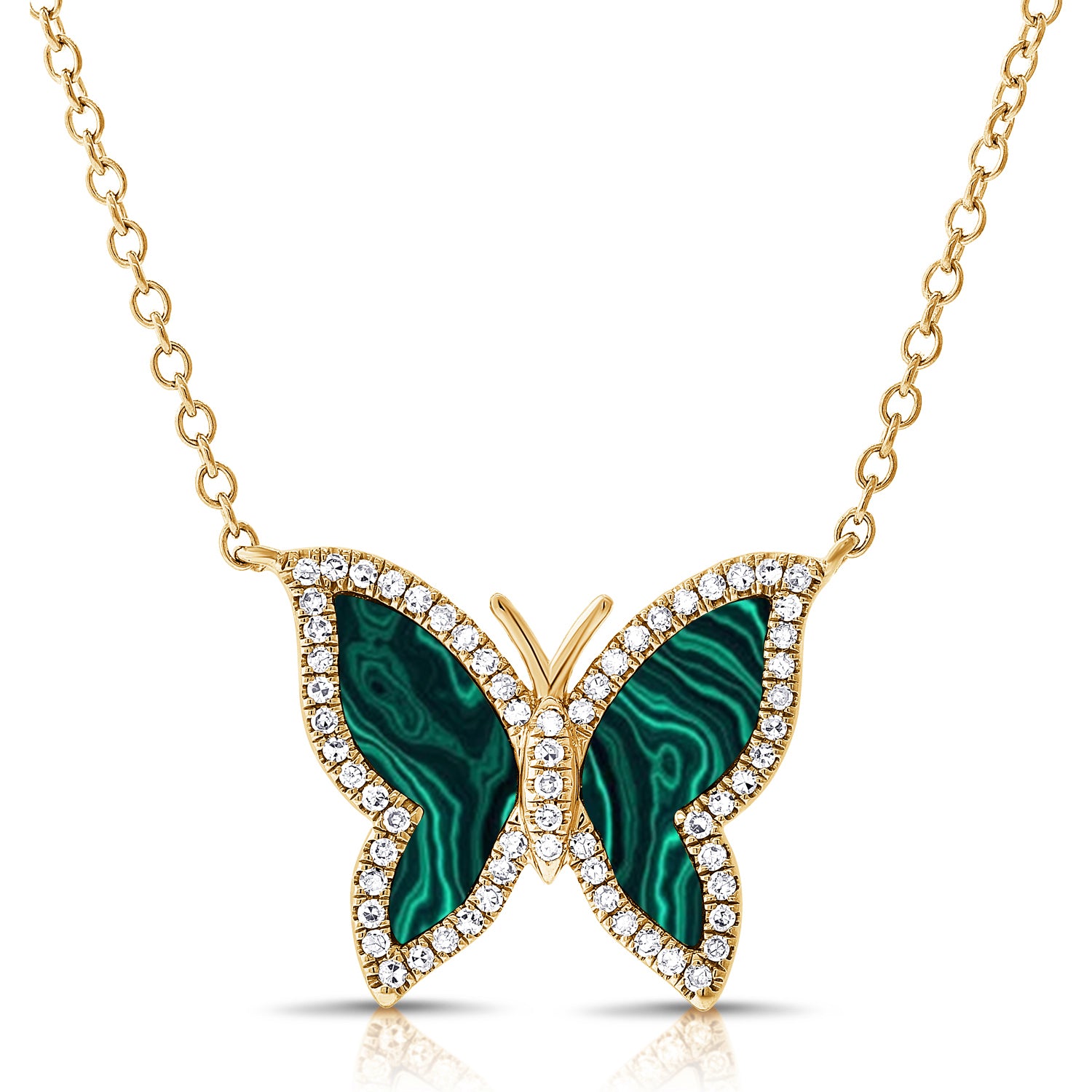 14K Gold Diamond Butterfly Necklace 66444: buy online in NYC. Best price at  TRAXNYC.