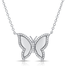 Load image into Gallery viewer, 14k Gold &amp; Diamond Butterfly Necklace
