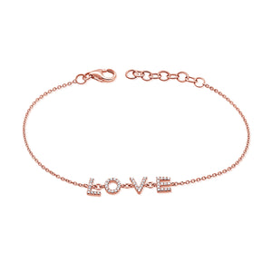 14k Gold & Diamond Love Bracelet