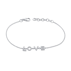 14k Gold & Diamond Love Bracelet