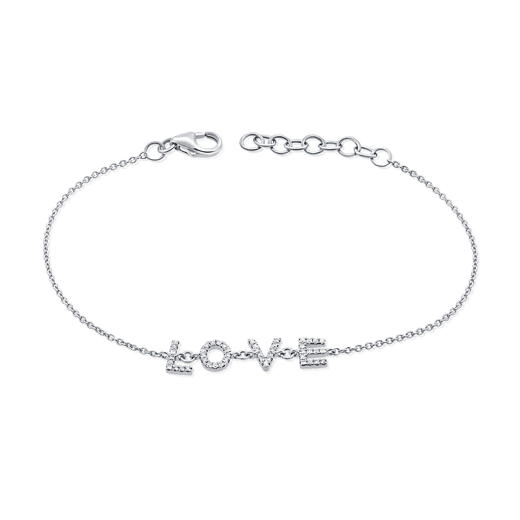 14k Gold & Diamond Love Bracelet