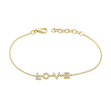 Load image into Gallery viewer, 14k Gold &amp; Diamond Love Bracelet