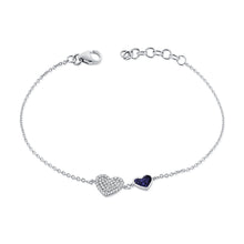 Load image into Gallery viewer, 14k Gold &amp; Diamond Heart Bracelet