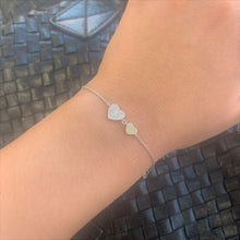 Load image into Gallery viewer, 14k Gold &amp; Diamond Heart Bracelet
