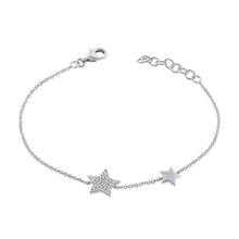 Load image into Gallery viewer, 14k Gold &amp; Diamond Star Bracelet