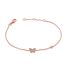 Load image into Gallery viewer, 14k Gold &amp; Diamond Butterfly Bracelet