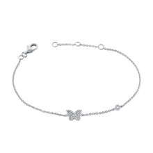 Load image into Gallery viewer, 14k Gold &amp; Diamond Butterfly Bracelet