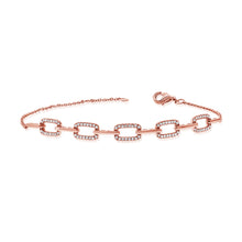 Load image into Gallery viewer, 14k Gold &amp; Diamond Link Bracelet