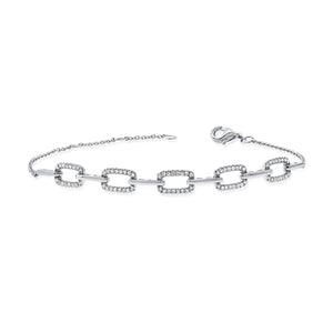 14k Gold & Diamond Link Bracelet