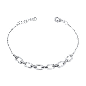 14k Gold & Diamond Link Bracelet