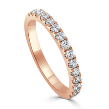 Load image into Gallery viewer, 14K Gold &amp; Diamond Halfway Band