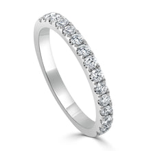 Load image into Gallery viewer, 14K Gold &amp; Diamond Halfway Band