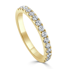 Load image into Gallery viewer, 14K Gold &amp; Diamond Halfway Band