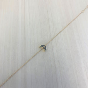 14k Gold & Diamond Black Moon Bracelet