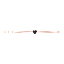 Load image into Gallery viewer, 14k Gold &amp; Diamond Heart Bracelet