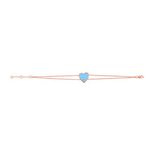Load image into Gallery viewer, 14k Gold &amp; Diamond Heart Bracelet