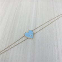 Load image into Gallery viewer, 14k Gold &amp; Diamond Heart Bracelet