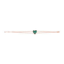 Load image into Gallery viewer, 14k Gold &amp; Diamond Heart Bracelet