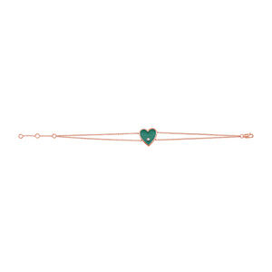 14k Gold & Diamond Heart Bracelet