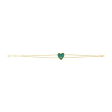Load image into Gallery viewer, 14k Gold &amp; Diamond Heart Bracelet