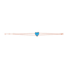 Load image into Gallery viewer, 14k Gold &amp; Diamond Heart Bracelet