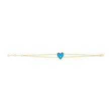 Load image into Gallery viewer, 14k Gold &amp; Diamond Heart Bracelet