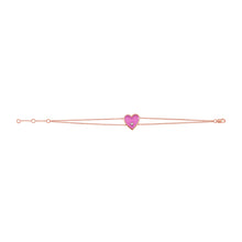 Load image into Gallery viewer, 14k Gold &amp; Diamond Heart Bracelet