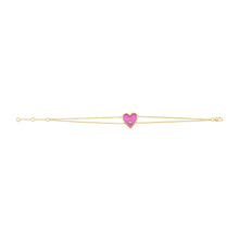 Load image into Gallery viewer, 14k Gold &amp; Diamond Heart Bracelet